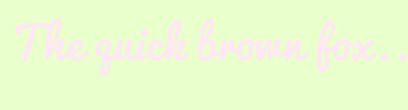 Image with Font Color FFE7F3 and Background Color E9FFCC